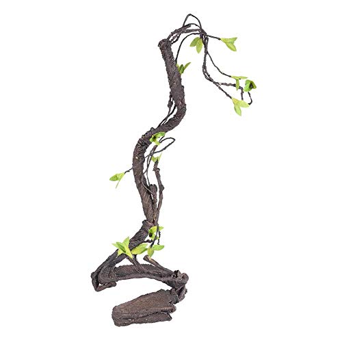 Pssopp Reptile Artificial Vines Simulation Reptile Climbing Vine Dschungel Waldbiegung Zweig Reptile Habitat Dekoration für Chameleon Echsen Gecko(70-80 cm) von Pssopp