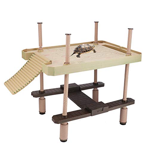 Reptile Climbing Aalplattform Aquarium Schildkröte Salamander Pier Aquarium Float Dekoration Aquarium Zubehör Schwimmende Aalplattform für Schildkröten, Frösche, Molche und Salamander von Pssopp