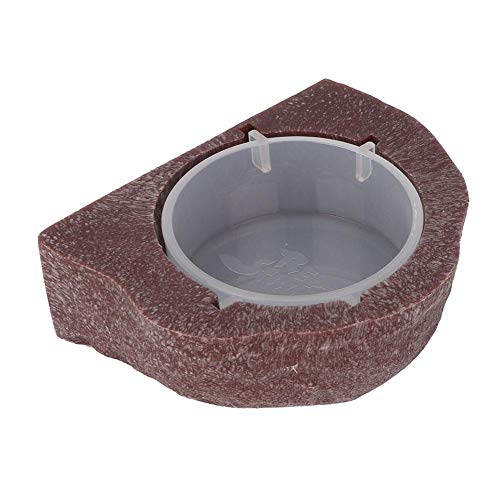 Pssopp Reptile Feeder Anti-Escape Reptile Futternapf Schüssel Futter Wasserbehälter Aufhängetyp für Echsenleguan Chamäleon Gecko Schildkröte(Braun) von Pssopp
