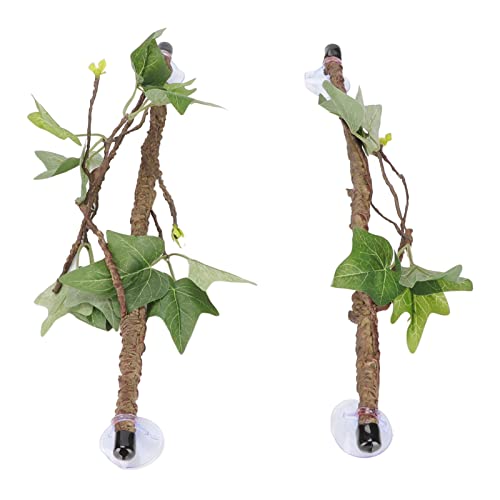 Reptilieneckzweig, Kletterterrarienpflanzendekoration Terrarienpflanzenverzierung mit Saugnapf für Schlangeneidechse Bartagamen Gecko Klettern von Pssopp