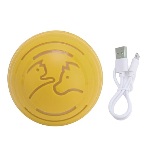 Pssopp Selbst Bewegende Hundeballspielzeug, Elektrische Wiederaufladbare Intelligente Jump -Hundeballspielzeug Smart Hundeball für Kätzchen Welpen Katzen (Yellow) von Pssopp