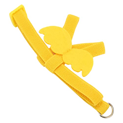 Sicherheitsgurt für Vögel, Flexibles Papageienhalsband, leicht zu tragen, langlebig, bequem zu Spielen Gelb von Pssopp