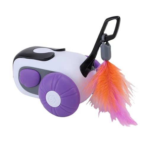 Pssopp Smart Interactive Cat Moving Toy, Empfindliche Bewegungsgeschwindigkeit Fernbedienung Cat Toy für Gelangweilte Indoor -Erwachsene Kätzchen (Purple) von Pssopp