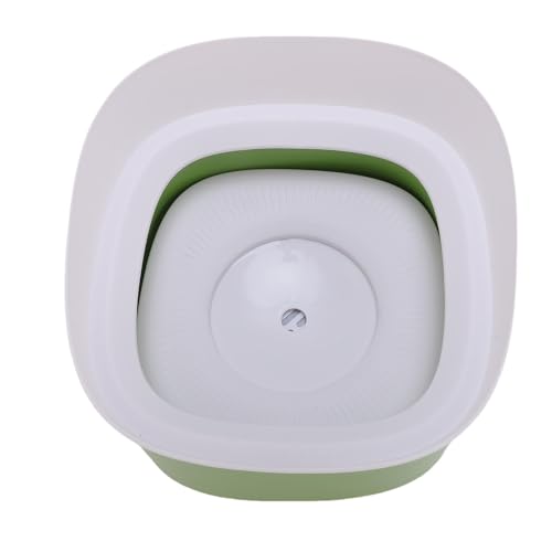 Pssopp Spill Proof Hundewasserschüssel, Schwimmendes Design, Sichere Materialien, Spritzdichtes, Erhöhter Trinkschüssel für Staubbedeckung (Green) von Pssopp