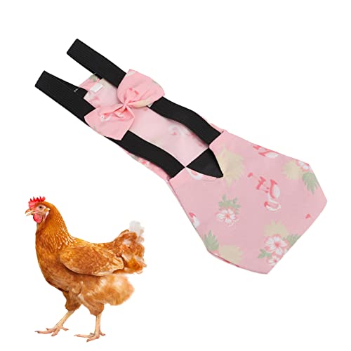 Pssopp Stoff Stoff Haustier Hühnchen Windeln, Atmungsaktive Nylonschnalle Geflügel Poop Taschenwindeln für Entengänse Duck Chicken (S) von Pssopp