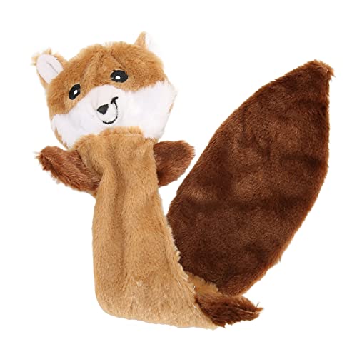Pssopp Stuffingless Dog Raccoon Toy Interactive Dog Playing Toy Squeaky Toy Dog Chew Toy for Small Medium Dogs (Braun) von Pssopp