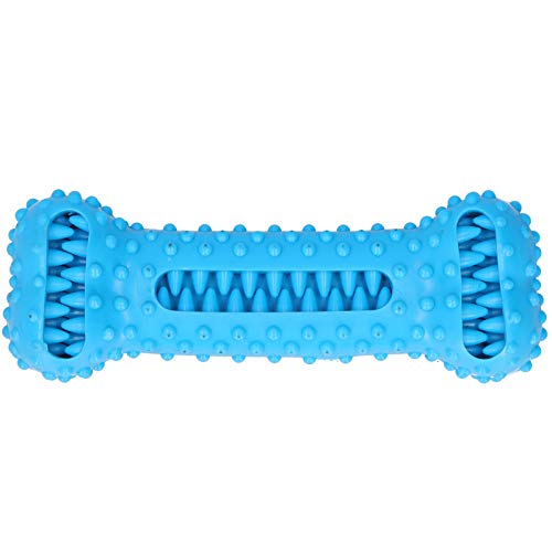 Pssopp TPR Dog Chew Bone Toy Welpenzahnbürste Zahnreinigung Kauspielzeug für die Zahnreinigung(Blau) von Pssopp