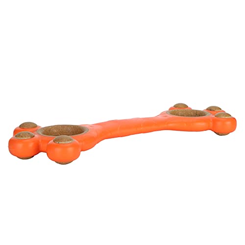 Pssopp Tough Dog Chew Toy Bone Hundespielzeug Interaktive Behandlung Spielzeug Welpe Zahnen Dental Chew Toy Bone für Kleine Mittelgroße Hunde(Orange) von Pssopp