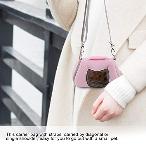 Pssopp Träger für Kleine Haustiere für Kleine Haustiere mit Verstellbarem und Abnehmbarem Riemen, Unterer Tasche und Reißverschlusseingangsdesign, Rosa, Gery, Samtstoffe mit Atmungsaktivem Netz, Pssopp Träger für Kleine Haustiere für Kleine Haustiere mit Verstellbarem und Abnehmbarem Riemen, Unterer Tasche und Reißverschlusseingangsdesign, Rosa, Gery, Samtstoffe mit Atmungsaktivem Netz, von Pssopp