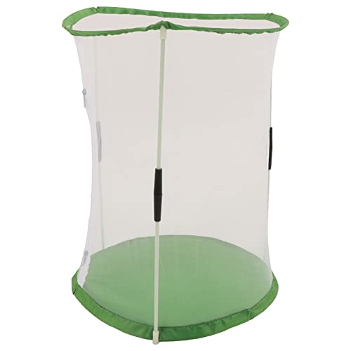 Pssopp Transparente Insektennetzkäfig -Reißverschlussöffnung Easy Installation Zur Kultivierung von Mantises und Insekten Polyesterweiß mit Grün 31,5 X 31,5 X 40 cm Geeignet für Schmetterlinge von Pssopp