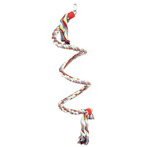 Vogelspielzeug Papageien Swing Papageien Spielzeuge Vögel Sitzseil Kletterseil Bunte Spirale Baumwollseil Vogel Spielzeug für Papageien Vögel Vogelkäfig Schaukel Vogelspielzeug Papageien Swing Papageien Spielzeuge Vögel Sitzseil Kletterseil Bunte Spirale Baumwollseil Vogel Spielzeug für Papageien Vögel Vogelkäfig Schaukel von Pssopp