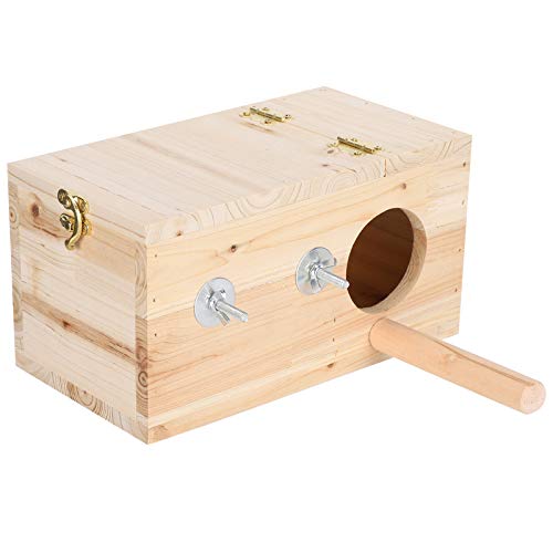 Pssopp Vogelzuchtkasten, Papageienzucht Nistkasten Holz Nistkasten Haus Warm Bird Inkubator Käfig, Zuchtkasten für Papageien Eichhörnchen Meerschweinchen von Pssopp