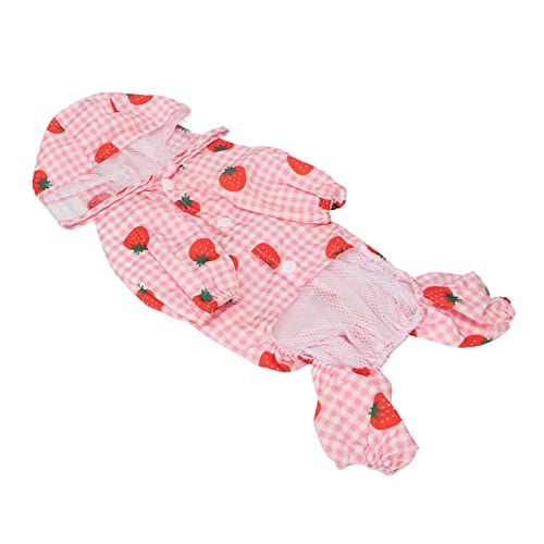 Pssopp Welpen-Regenjacke, Reflektierender Polyester-Stoff, Waschbarer Hunde-Regenmantel Zum Wandern (M) von Pssopp