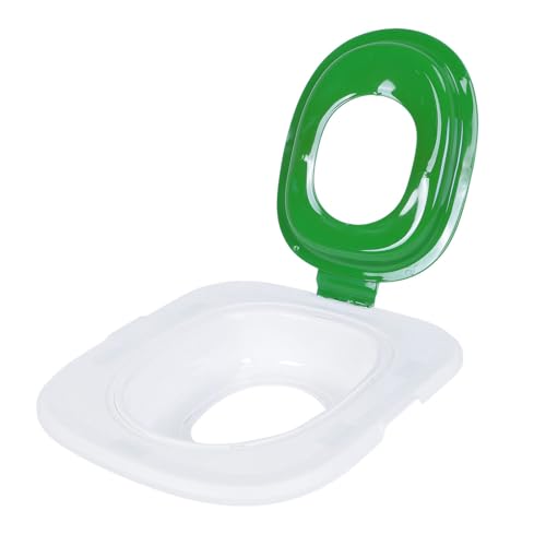 Wiederverwendbarer Katzen-Toilettentrainer, Kippsicher, Hohe Anwendbarkeit, Einfache Aufbewahrung, Reinigung, Hygienisches Haustierzubehör für die Tierhandlung zu Hause (Green) von Pssopp