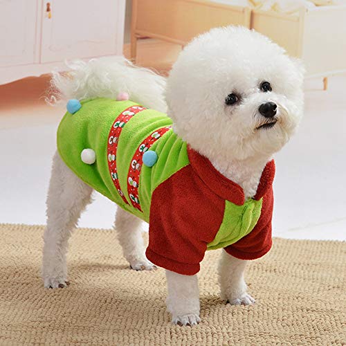 Pssopp Winter Hundekleidung Niedliche Schneemann Stil Weihnachten Haustier Kleidung Warme Flanell Hundemantel Jacke Haustier Kleidung Für Kleine Hunde und Katzen (XL) von Pssopp