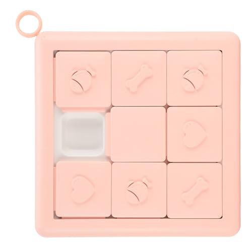 Puzzle-Hundefutter-Langsam-Futternapf, Pädagogisches Hunde-Langsam-Futternapf-Puzzlespielzeug für den Innenbereich (PINK) von Pssopp
