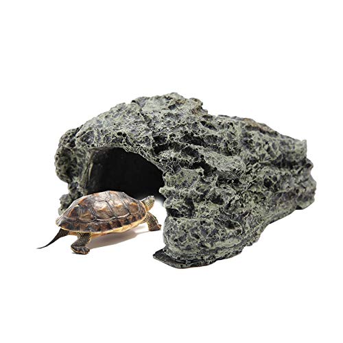 Reptilienhöhle Landschildkröten Höhle Reptile Hiding Cave Turtle Aalende Plattform Höhlenversteck Höhle für Terrarientier(S) von Pssopp