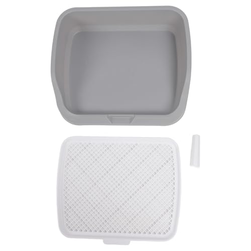 Tragbarer Haustier-Töpfchentrainer, Multifunktionaler Indoor-Hundetoiletten-Trainingspads-Tablett, Haustier-PIPI-Pad-Halter für Welpen, Hundeurin (Gray) von Pssopp