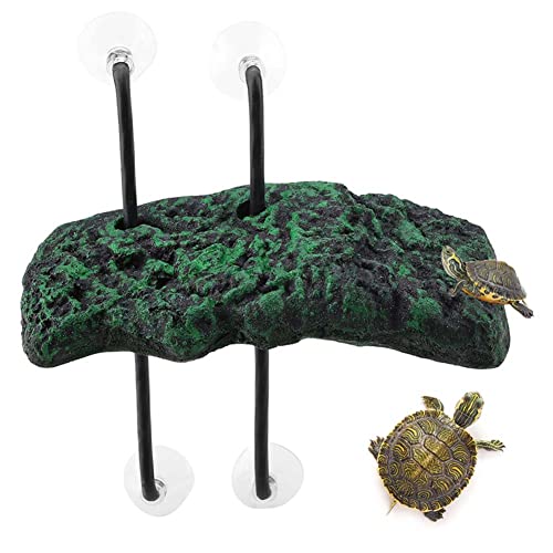 Turtle Dock Schildkröte Schwimmende Plattform Turtle Aal Plattform Automatische Floating Turtle Pier Terrapin Dock Aquarium Zubehör Terrarium Tank Ornament mit Saugnapf (L) von Pssopp