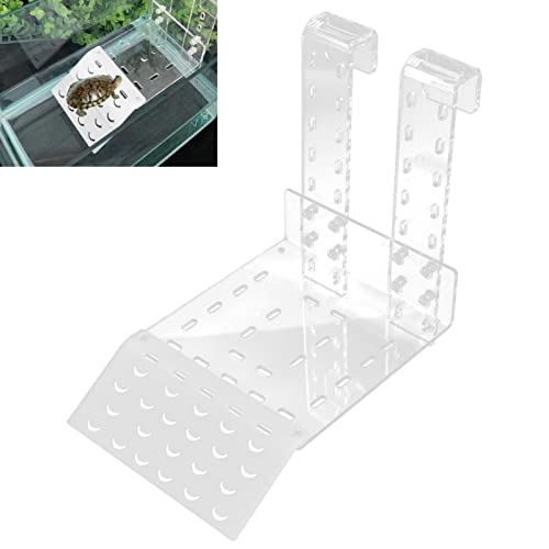 Turtles Climbing Platform, Turtles Platform Tortoise Ramp Acryl Relaxing Rack Sonnenplattform Mit Saugnäpfen für Reptilien Aquarium von Pssopp