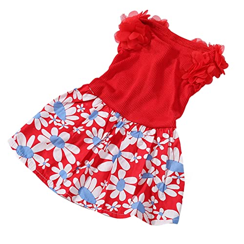 Pssopp Welpenrock Hundekleid Hundekleidung Hochzeitsabendkleid Prinzessinnenkleider Mama Welpenhemd Rock Hündchenkleider Haustierkleidung Bekleidung für Hunde (S) von Pssopp
