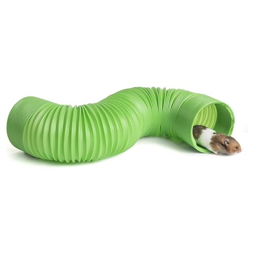 Ausziehbarer Meerschweinchentunnel, Hamsterröhrentunnel, Trainings- und Verstecktunnel, tragbarer Hamstertunnel für Kaninchen, Frettchen und Meerschweinchen(Green) von Psyfwznkny