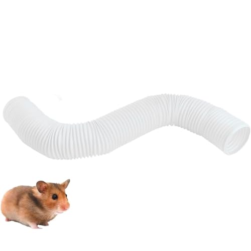 Ausziehbarer Meerschweinchentunnel, Hamsterröhrentunnel, Trainings- und Verstecktunnel, tragbarer Hamstertunnel für Kaninchen, Frettchen und Meerschweinchen(White) von Psyfwznkny