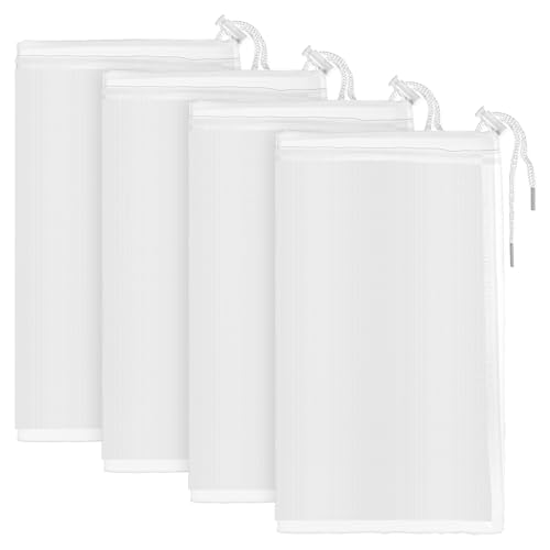 Aquarium-Filter-Medientaschen, extra feine Kordelzug-Filterbeutel, 200 μm, wiederverwendbare Nylon-Medientasche für Aquarien, Aktivkohle-Bio-Filter, Bälle, 25,4 x 15,2 cm, 4 Stück Aquarium-Filter-Medientaschen, extra feine Kordelzug-Filterbeutel, 200 μm, wiederverwendbare Nylon-Medientasche für Aquarien, Aktivkohle-Bio-Filter, Bälle, 25,4 x 15,2 cm, 4 Stück von Psyqtsuary