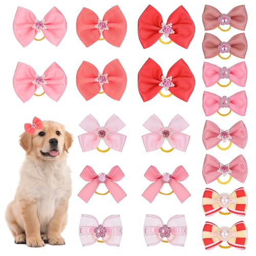 Psyqtsuary Haarschleifen für Welpen, kleine Größe, mit Gummibändern, handgefertigt, niedliche Fellpflege, Mädchen, Yorkie, Hund, Haar-Accessoire für Urlaub, Alltag, Yorkie, Hund, 20 Stück Psyqtsuary Haarschleifen für Welpen, kleine Größe, mit Gummibändern, handgefertigt, niedliche Fellpflege, Mädchen, Yorkie, Hund, Haar-Accessoire für Urlaub, Alltag, Yorkie, Hund, 20 Stück von Psyqtsuary