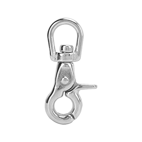 Karabinerverschlüsse, 65 mm, Karabinerverschlüsse, drehbare Karabinerhaken aus Edelstahl mit Auslöserverschluss für Schlüsselbund, Hundeleine, DIY-Taschen, Schlüsselbund-Clip von Psytfei