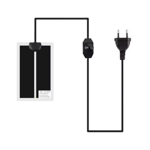 Ptdfjspt Heizmatte für Reptilien, Terrarium, Klettern, Haustier-Heizkissen, Einstellbare Temperaturreglermatten, Zubehör, EU-Stecker, 7 W von Ptdfjspt
