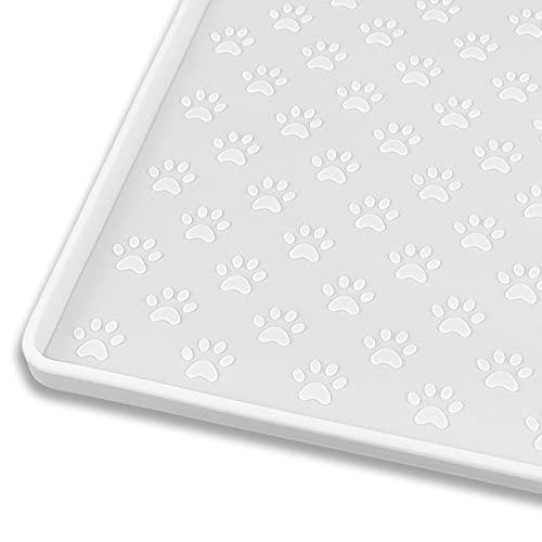 Ptlom Haustier-Tischset für Hund und Katze, wasserdichte Silikon-Haustier-Futternapf-Matten für Futter und Wasser, kleine, mittelgroße und große Hundematte verhindert, dass Rückstände auf den Boden Ptlom Haustier-Tischset für Hund und Katze, wasserdichte Silikon-Haustier-Futternapf-Matten für Futter und Wasser, kleine, mittelgroße und große Hundematte verhindert, dass Rückstände auf den Boden von Ptlom