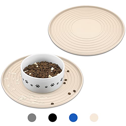 Ptlom Silikon-Haustier-Futtermatte für Hunde und Katzen, Tischset, rutschfest, wasserdicht, für Futter und Wasser, kleine und mittelgroße Haustiere, Welpen-Tablett, verhindert das Verschütten von Ptlom Silikon-Haustier-Futtermatte für Hunde und Katzen, Tischset, rutschfest, wasserdicht, für Futter und Wasser, kleine und mittelgroße Haustiere, Welpen-Tablett, verhindert das Verschütten von von Ptlom