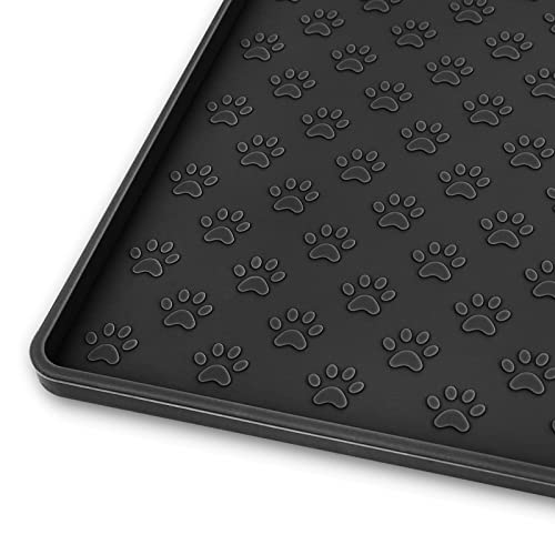 Ptlom Silikon-Haustier-Tischset für Hund und Katze, wasserdicht, rutschfest, für Futter und Wasser, kleine, mittelgroße und große Tablett-Matte verhindert, dass Rückstände auf den Boden verschütten, Ptlom Silikon-Haustier-Tischset für Hund und Katze, wasserdicht, rutschfest, für Futter und Wasser, kleine, mittelgroße und große Tablett-Matte verhindert, dass Rückstände auf den Boden verschütten, von Ptlom