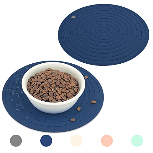 Ptlom Silikon-Haustierfuttermatte für Hunde und Katzen, wasserdicht, rutschfest, verhindert Überlaufen von Futter und Wasser, Silikon-Welpenmatte, geeignet für kleine und mittelgroße Haustiere, Ptlom Silikon-Haustierfuttermatte für Hunde und Katzen, wasserdicht, rutschfest, verhindert Überlaufen von Futter und Wasser, Silikon-Welpenmatte, geeignet für kleine und mittelgroße Haustiere, von Ptlom