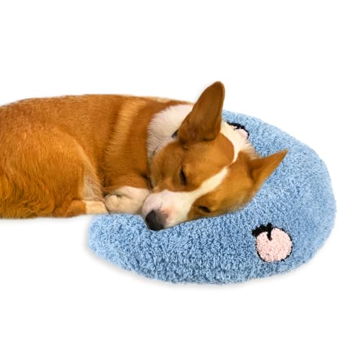 Ptwlola Katzen- und Hundekissen, flauschig, beruhigend, kleines Baumwoll-Nackenkissen, niedlich, U-förmig, weich, für Welpen, Katzenkörper, halber Donut-Kuscheltier für Haustiersachen, Schlafen, Ptwlola Katzen- und Hundekissen, flauschig, beruhigend, kleines Baumwoll-Nackenkissen, niedlich, U-förmig, weich, für Welpen, Katzenkörper, halber Donut-Kuscheltier für Haustiersachen, Schlafen, von Ptwola