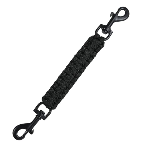 Ptwola Hundehalsband Clips handgefertigt geflochtenes Schlüsselband Zinkenhalsband Metall doppelseitiger Verschluss Leinenverbinder Sicherungshaken für Männer Frauen Outdoor-Hundegeschirr von Ptwola