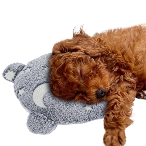 Ptwola Kissen für Katzen, Hunde-Nackenkissen, U-förmig, weich, flauschig, beruhigendes Spielzeug, kleine Hunde, halber Donut-Kuscheltier, nachtleuchtendes Plüsch-Bettkissen für Gelenkentlastung, Ptwola Kissen für Katzen, Hunde-Nackenkissen, U-förmig, weich, flauschig, beruhigendes Spielzeug, kleine Hunde, halber Donut-Kuscheltier, nachtleuchtendes Plüsch-Bettkissen für Gelenkentlastung, von Ptwola
