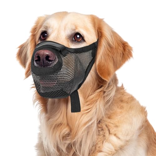 Ptwola Maulkorb für Hunde, atmungsaktiv, weiches Netzgewebe, verstellbar, für kleine, mittelgroße und große Hunde, Mundschutz zum Beißen, Kauen, Fellpflege, ermöglicht Hecheln, Trinken (Schwarz, XL) Ptwola Maulkorb für Hunde, atmungsaktiv, weiches Netzgewebe, verstellbar, für kleine, mittelgroße und große Hunde, Mundschutz zum Beißen, Kauen, Fellpflege, ermöglicht Hecheln, Trinken (Schwarz, XL) von Ptwola