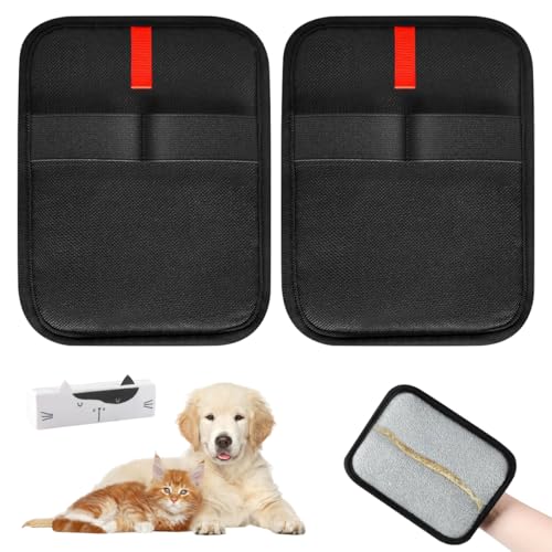 Puasok 2 Stück Fell Magnet Handschuh, Handschuh, Double Sided Grooming Glove, Statische Haarentfernungshandschuhe, Wiederverwendbare von Puasok