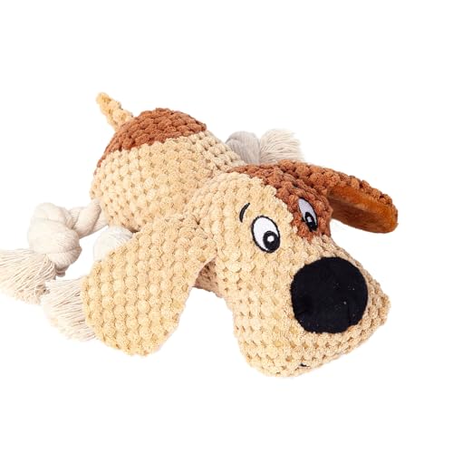 Pubialo Hundeplüschspielzeug für große Hunde, Quietschspielzeug für Hunde, Stofftierspielzeug mit Baumwollmaterial und Knisterpapier von Pubialo