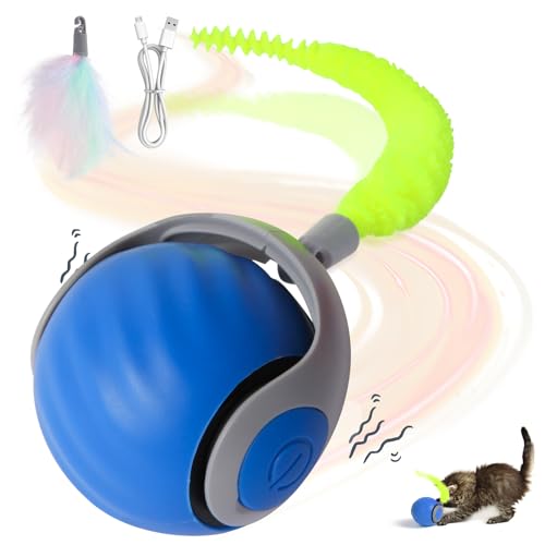 Pubialo Interaktives Katzenspielzeug für Wohnungskatzen, Elektrisches Automatisches Wiederaufladbares Katzenspielzeug mit Unregelmäßigen Bewegungen, Weckt den Jagdinstinkt der Katzen, Blau Pubialo Interaktives Katzenspielzeug für Wohnungskatzen, Elektrisches Automatisches Wiederaufladbares Katzenspielzeug mit Unregelmäßigen Bewegungen, Weckt den Jagdinstinkt der Katzen, Blau von Pubialo