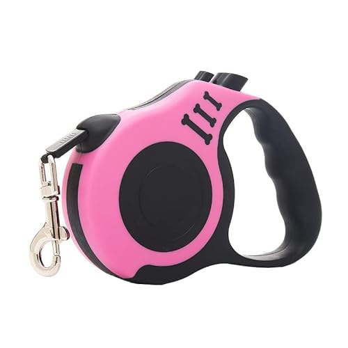 Einziehbare Hundeleine, 360 °, verhedderungsfrei, Geschirr, mit rutschfestem Griff, ausziehbare Nylonleinen, verstellbarer Welpen-Gurt für Hundetraining, Spazierengehen, Joggen, 15–20 kg, Rosa Einziehbare Hundeleine, 360 °, verhedderungsfrei, Geschirr, mit rutschfestem Griff, ausziehbare Nylonleinen, verstellbarer Welpen-Gurt für Hundetraining, Spazierengehen, Joggen, 15–20 kg, Rosa von Pubiao