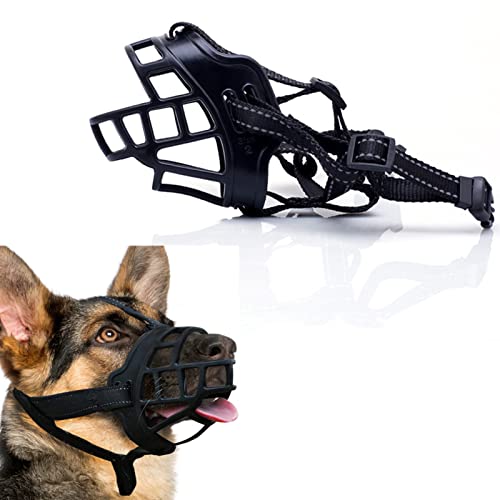 Maulkörbe für Hunde, weicher Korb, Kunstharz, Gummi, atmungsaktive und verstellbare Riemen, Haustier-Maulkorb, geeignet für kleine, Bellen und Kauen verwendet werden (L, schwarz) Maulkörbe für Hunde, weicher Korb, Kunstharz, Gummi, atmungsaktive und verstellbare Riemen, Haustier-Maulkorb, geeignet für kleine, Bellen und Kauen verwendet werden (L, schwarz) von Pubiao
