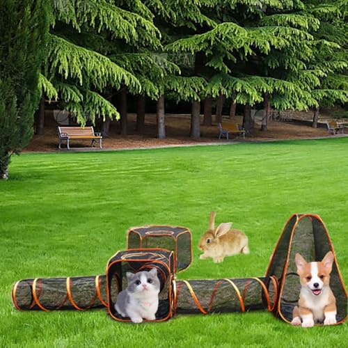 6 in 1 Großes Katzengehege, Katzenzelt mit Katzentunnel, Tragbare Katzenspielzelte, Faltbare Spiellaufställe für Katzen, Kaninchen, Frettchen 6 in 1 Großes Katzengehege, Katzenzelt mit Katzentunnel, Tragbare Katzenspielzelte, Faltbare Spiellaufställe für Katzen, Kaninchen, Frettchen von Pucaru