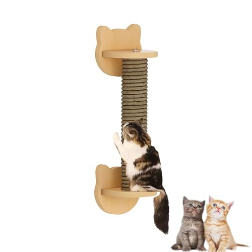 An der Wand Montiertes Katze Wandelement, Katzen Wand Klettern, DIY-Katzennest, Sprungplattform, Raumkapsel, Sisal-Katzenbaum (Size : S6) von Pucaru