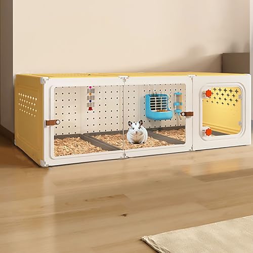 DIY 2/3-lagiger Chinchillakäfig, Eichhörnchenkäfig, Vordergrund-HD-transparenter Schrank, Belüftet und Atmungsaktiv, Geeignet für Kleine Haustiere(105x45x35cm) von Pucaru