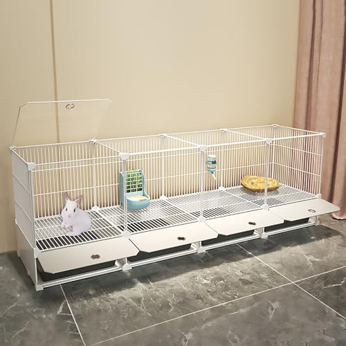 Großer Kaninchenstall für den Innenbereich, Abnehmbarer Extra Großer Hasenkäfig, Meerschweinchenstall, für Frettchen, Chinchilla, Igel (Color : Style2, Size : 144 x 37 x 55cm) von Pucaru