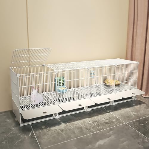 Großer Kaninchenstall für den Innenbereich, Abnehmbarer Extra Großer Hasenkäfig, Meerschweinchenstall, für Frettchen, Chinchilla, Igel (Color : Style3, Size : 144 x 37 x 55cm) von Pucaru