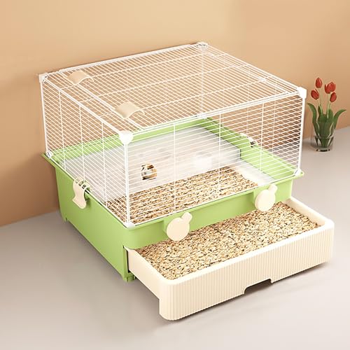 Hamsterkäfig, Extra Große Luxus-Hamstervilla, Drahtkäfig für Haustiere in Schubladenform, Lebensraum für Mäuse und Rennmäuse(Green) von Pucaru